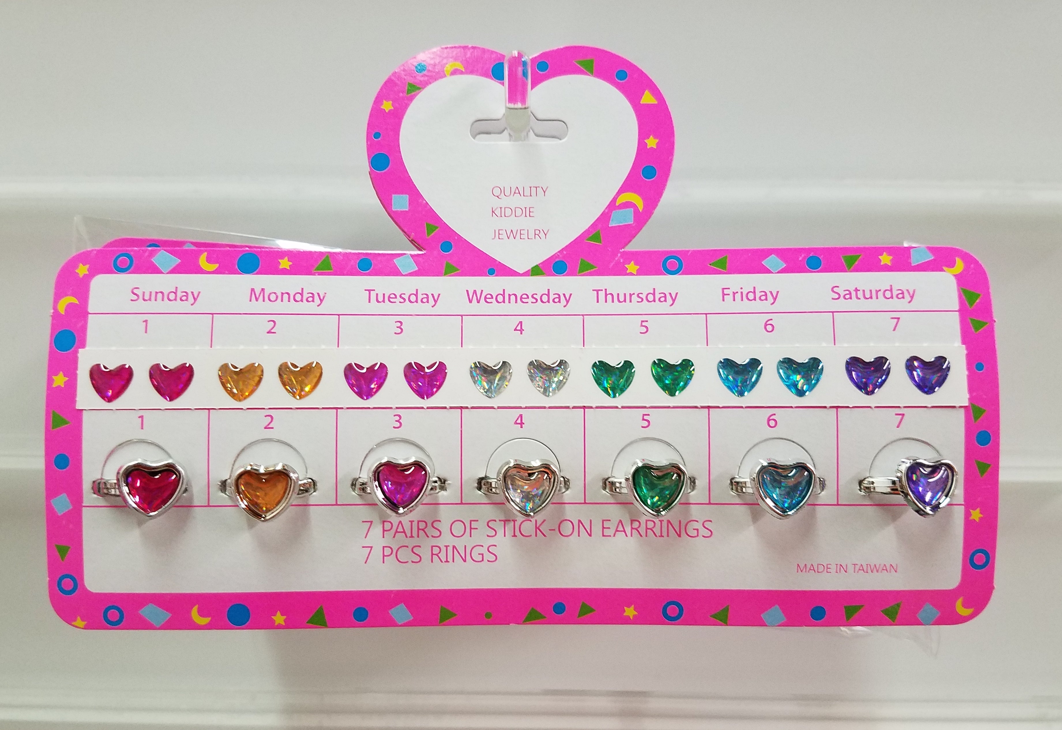 7 Day Earrings and Rings