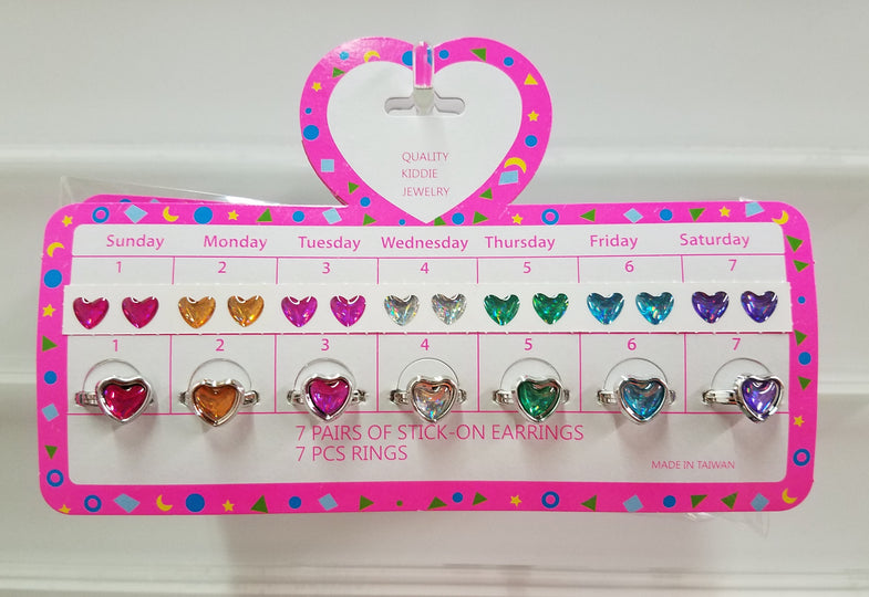 7 Day Earrings and Rings