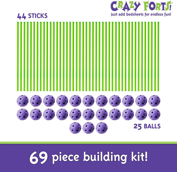 Crazy Fort 69 Pieces Build Your Own Fort Kit