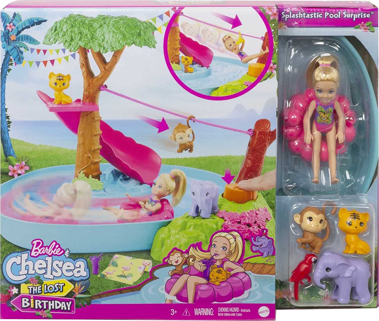 Barbie® And Chelsea: The Lost Birthday Doll & Splashtastic Pool Surprise Playset