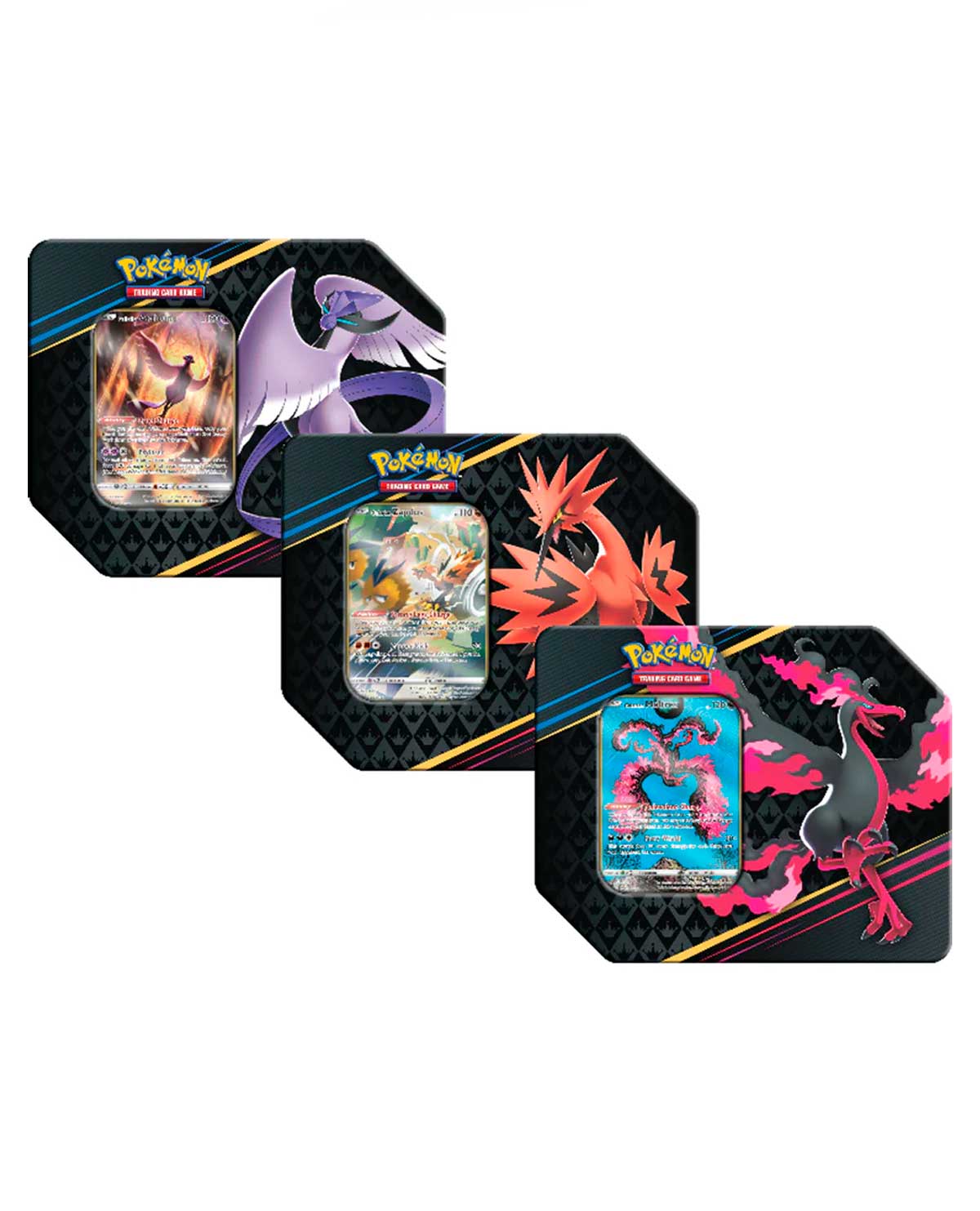 Pokemon TCG: Crown Zenith Collection Tin - Galarian Region: Articuno, Zapdos & Moltres