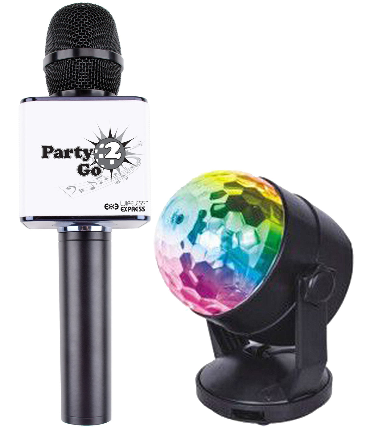 Party 2 Go Pink Karaoke Microphone & Disco Ball Combo – Trend Tech