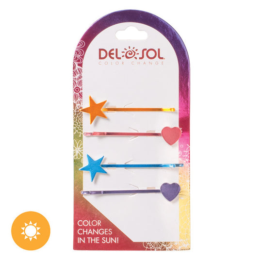 Heart Star UV Hair Pins
