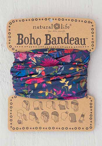 Navy Wildflowers Boho Bandeau