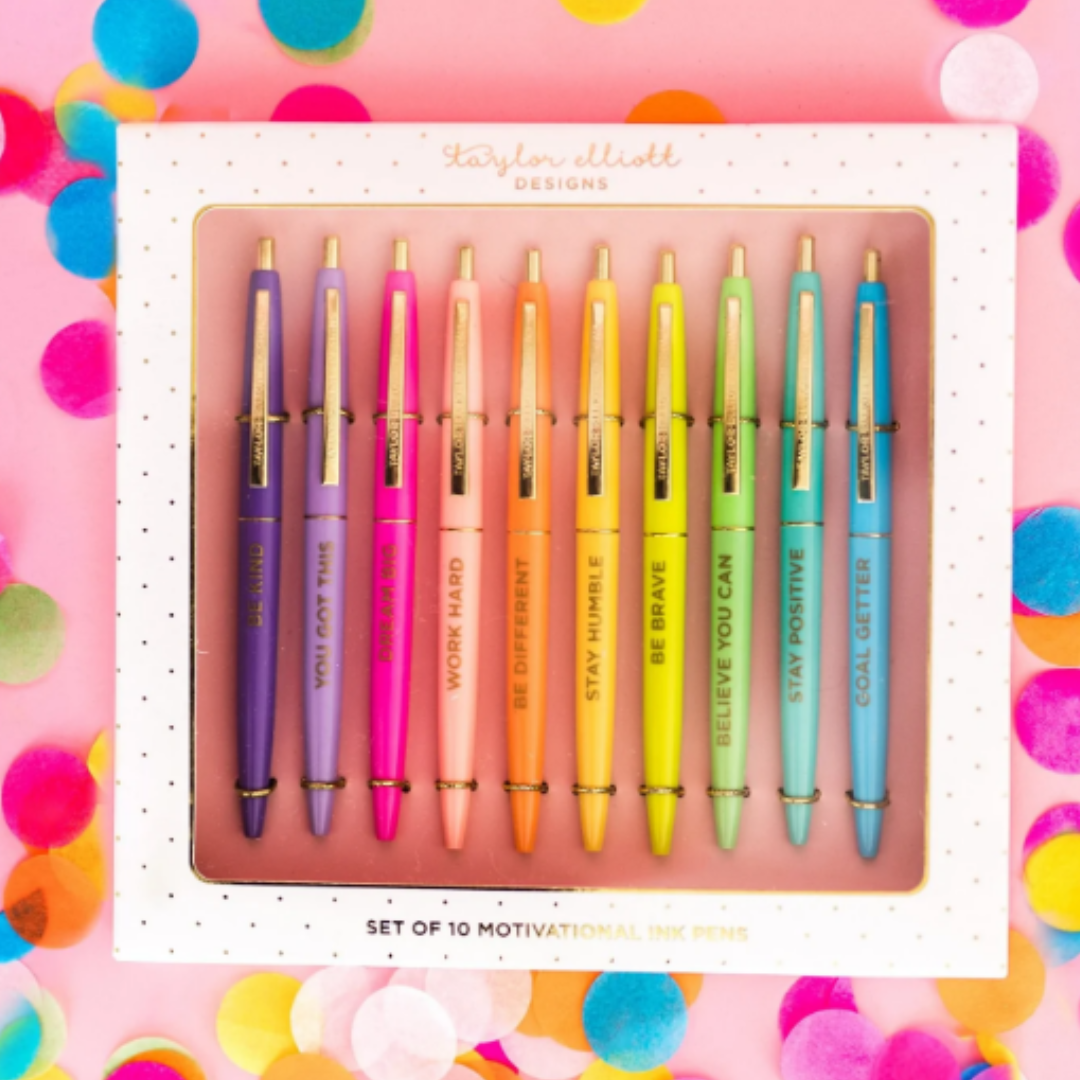 Set of 10 Motivational Pens