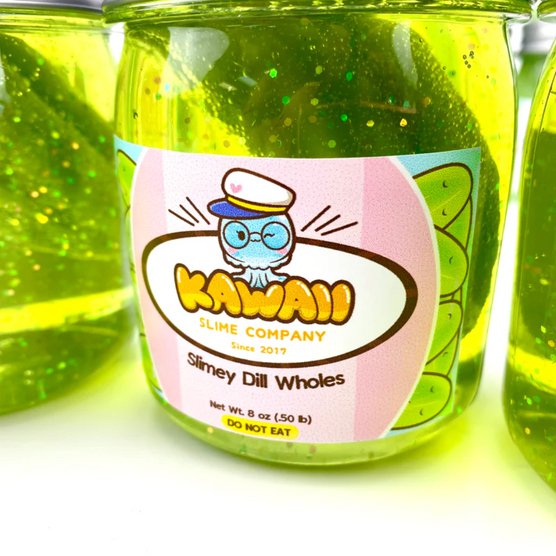 Shimmery Pickle Clear Slime