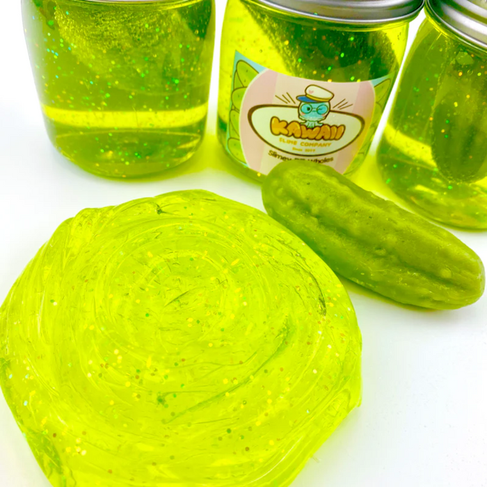 Shimmery Pickle Clear Slime