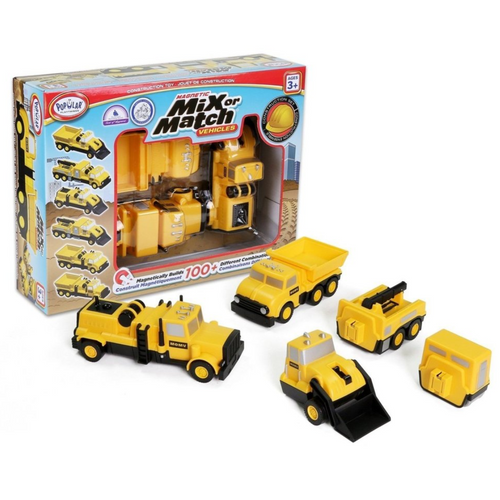 Magnetic Mix or Match: Construction Vehicles Set