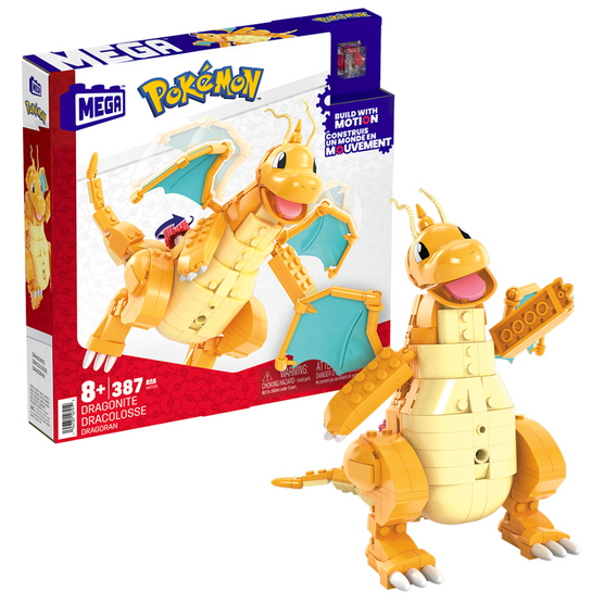 MEGA Pokemon Dragonite Figure with Motion Building Set