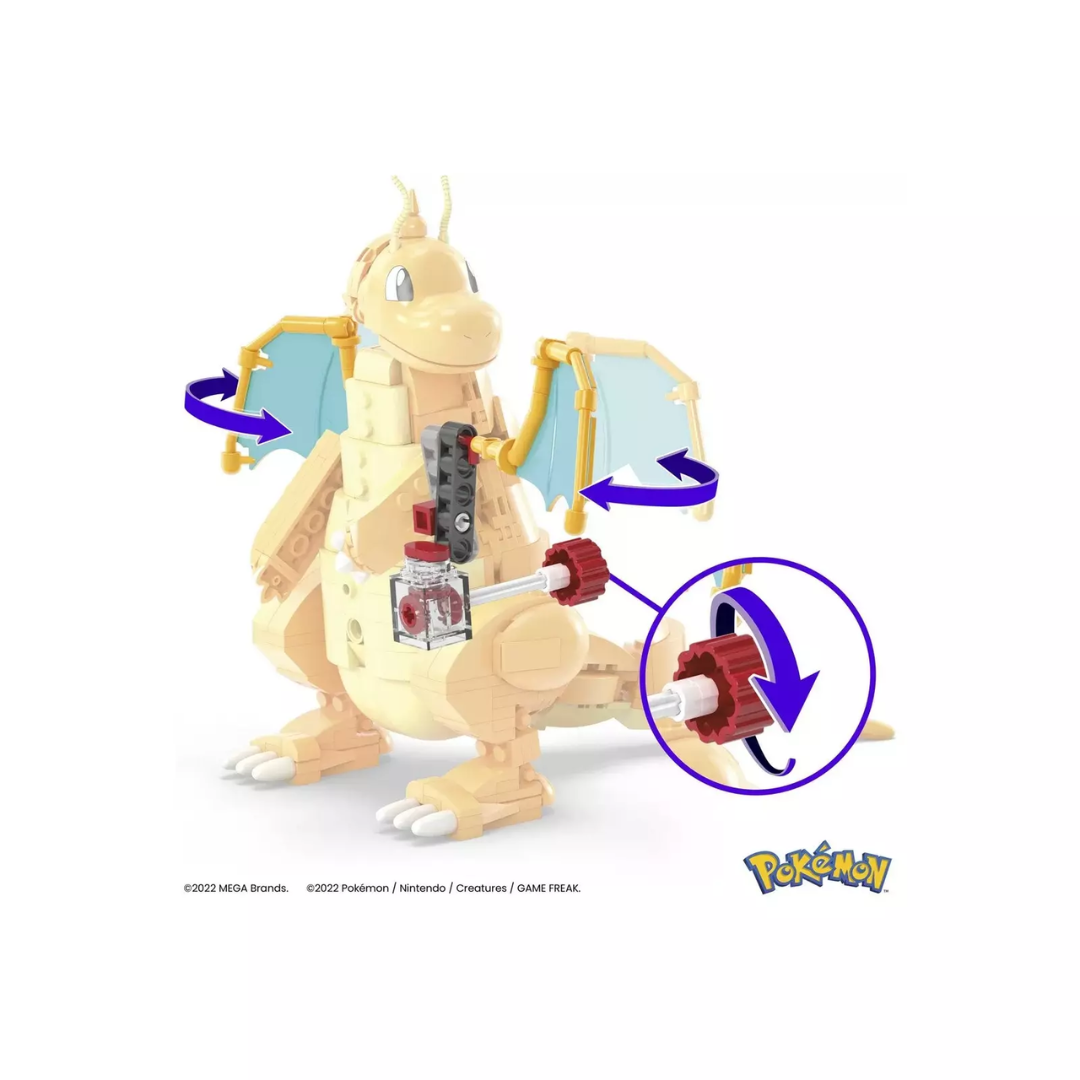 MEGA Pokemon Dragonite Figure with Motion Building Set