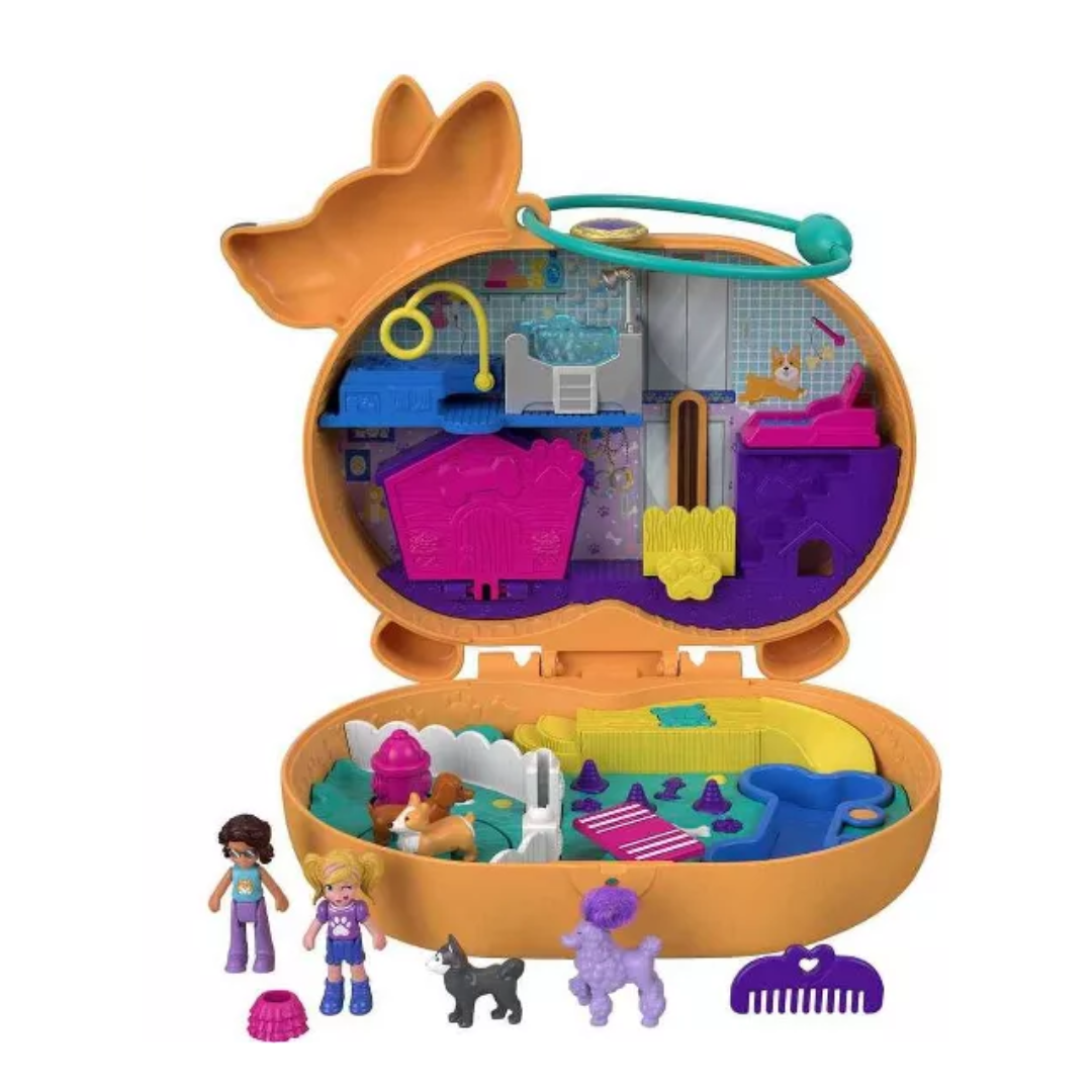 Polly Pocket Corgi Cuddles Pet Hotel Compact