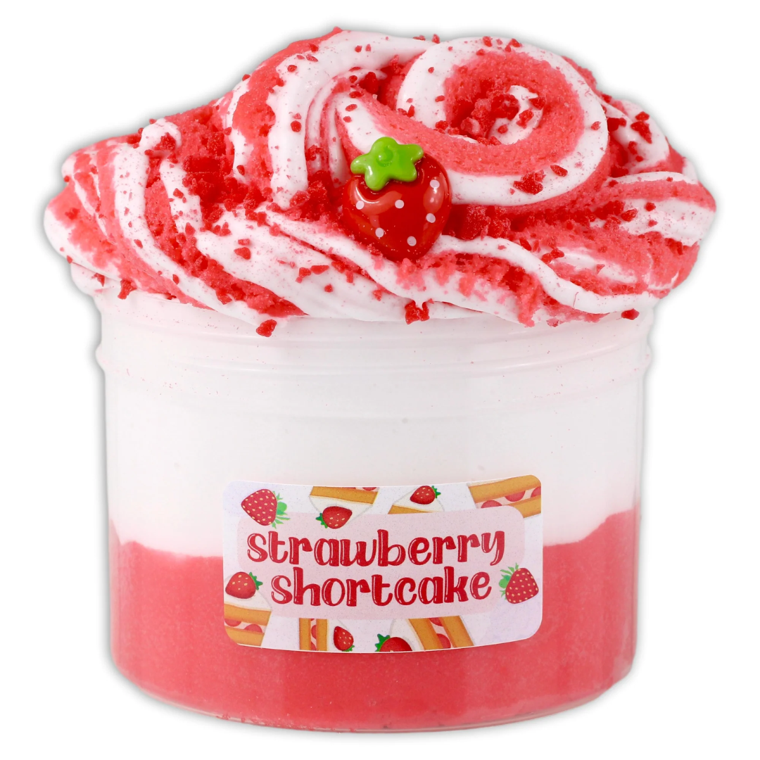 Strawberry Shortcake Butter Slime Hybrid