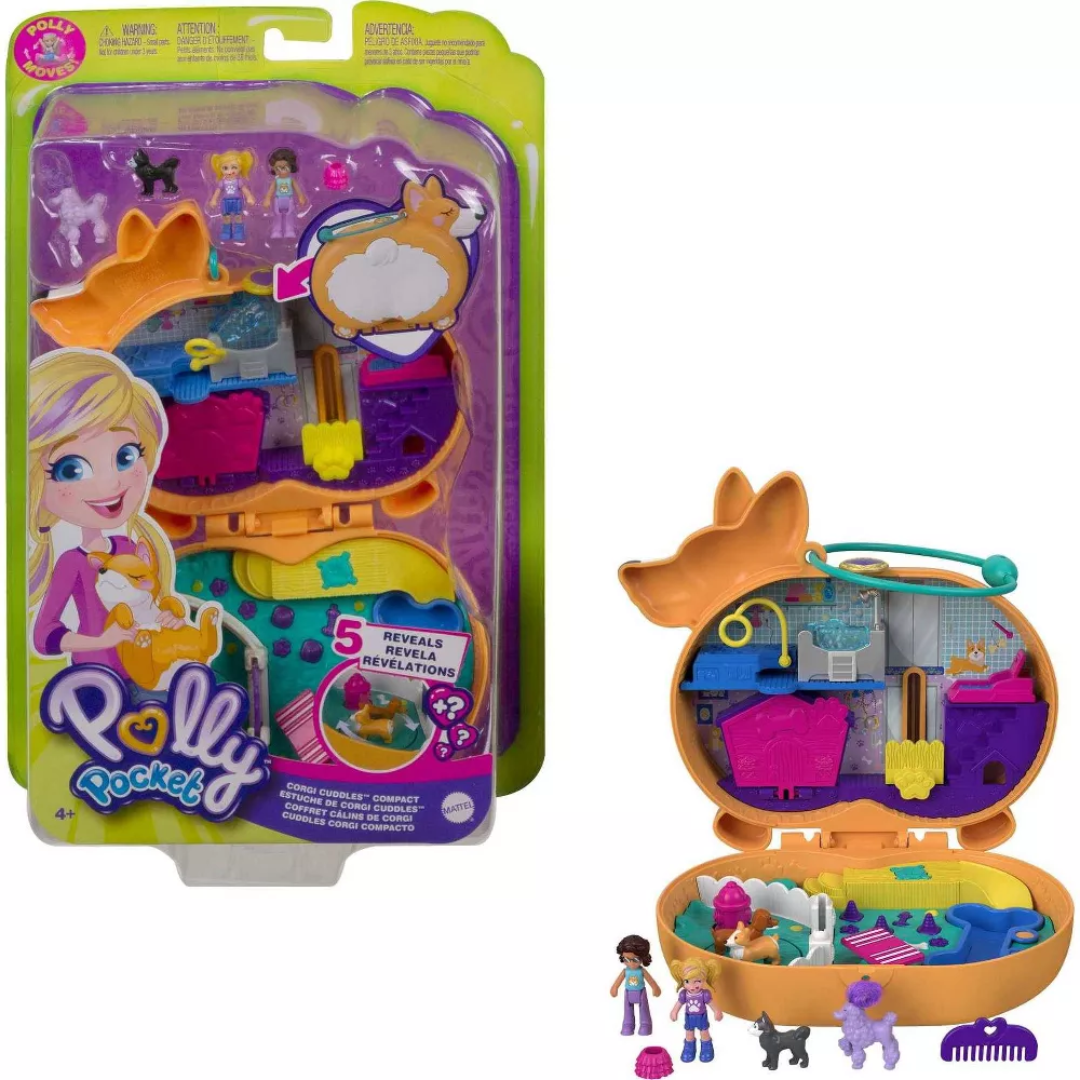 Polly Pocket Corgi Cuddles Pet Hotel Compact