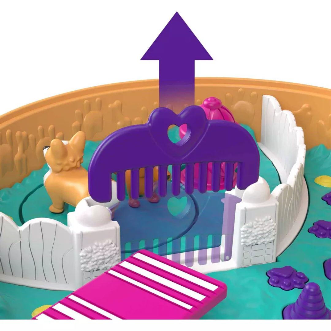 Polly Pocket Corgi Cuddles Pet Hotel Compact
