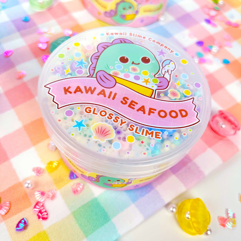 Kawaii Seafood Glossy Semi Floam Slime