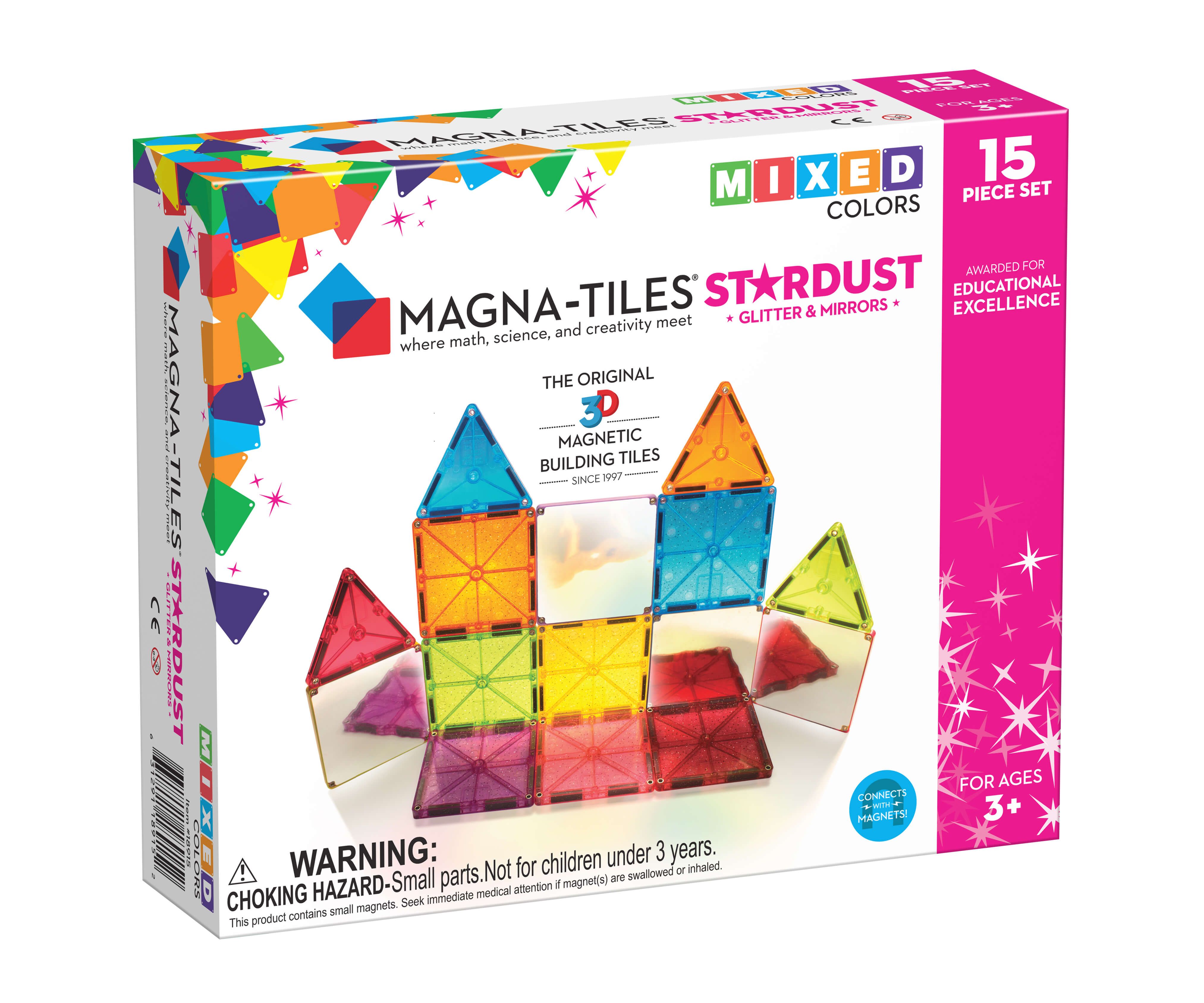 Magna Tiles Stardust 15 Piece Set