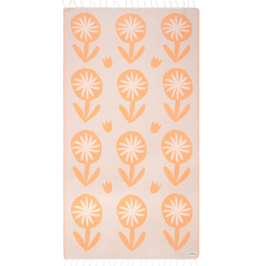 Elfin Orange Flower Sand Cloud Towel