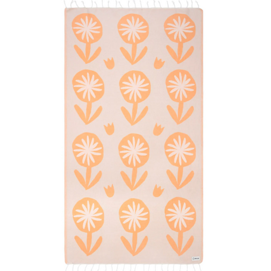 Elfin Orange Flower Sand Cloud Towel