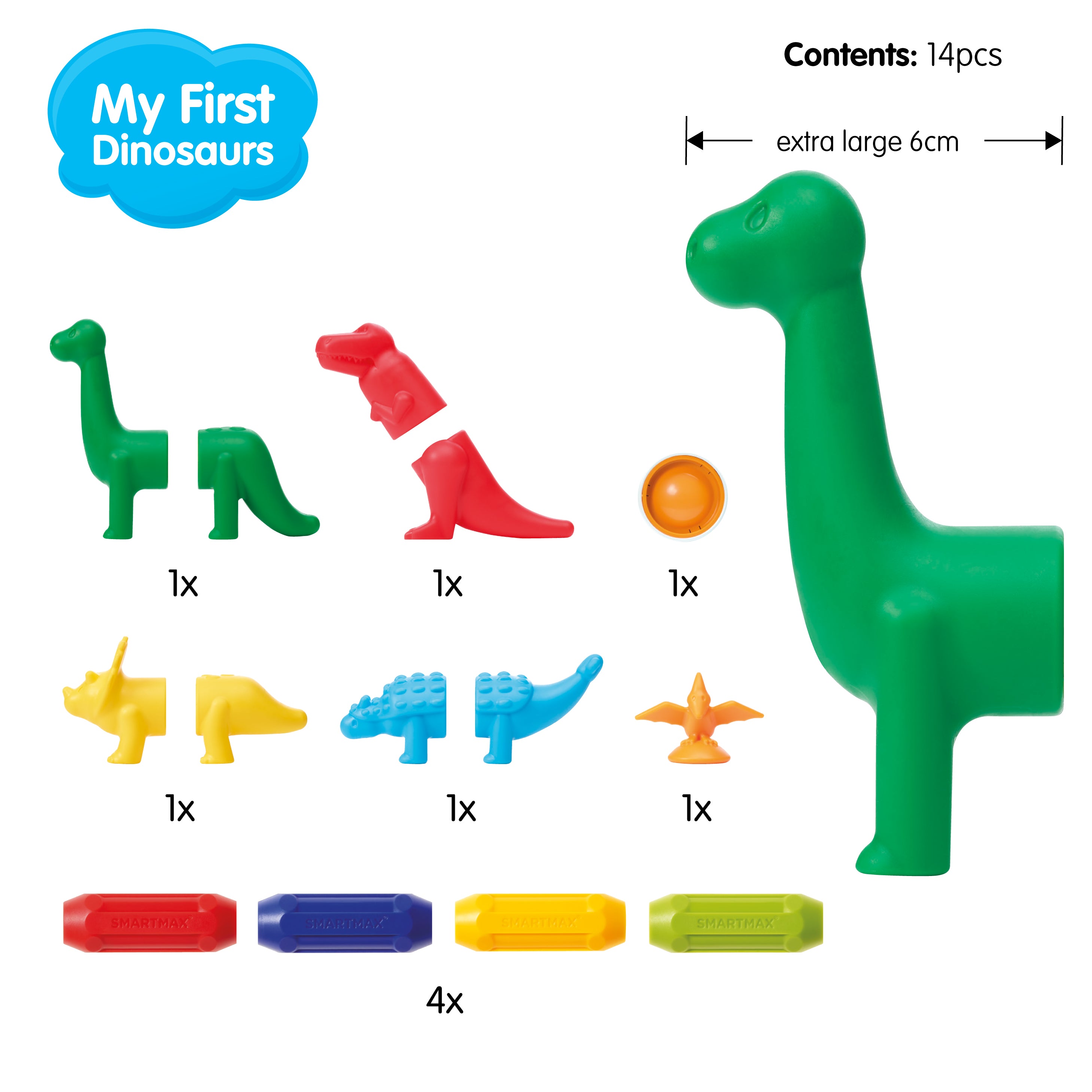 SmartMax First Dinosaur Set - Magnetic