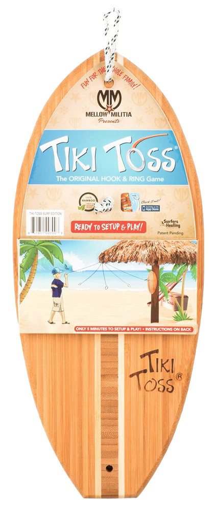 Tiki Toss Surfboard Hook & Ring Game