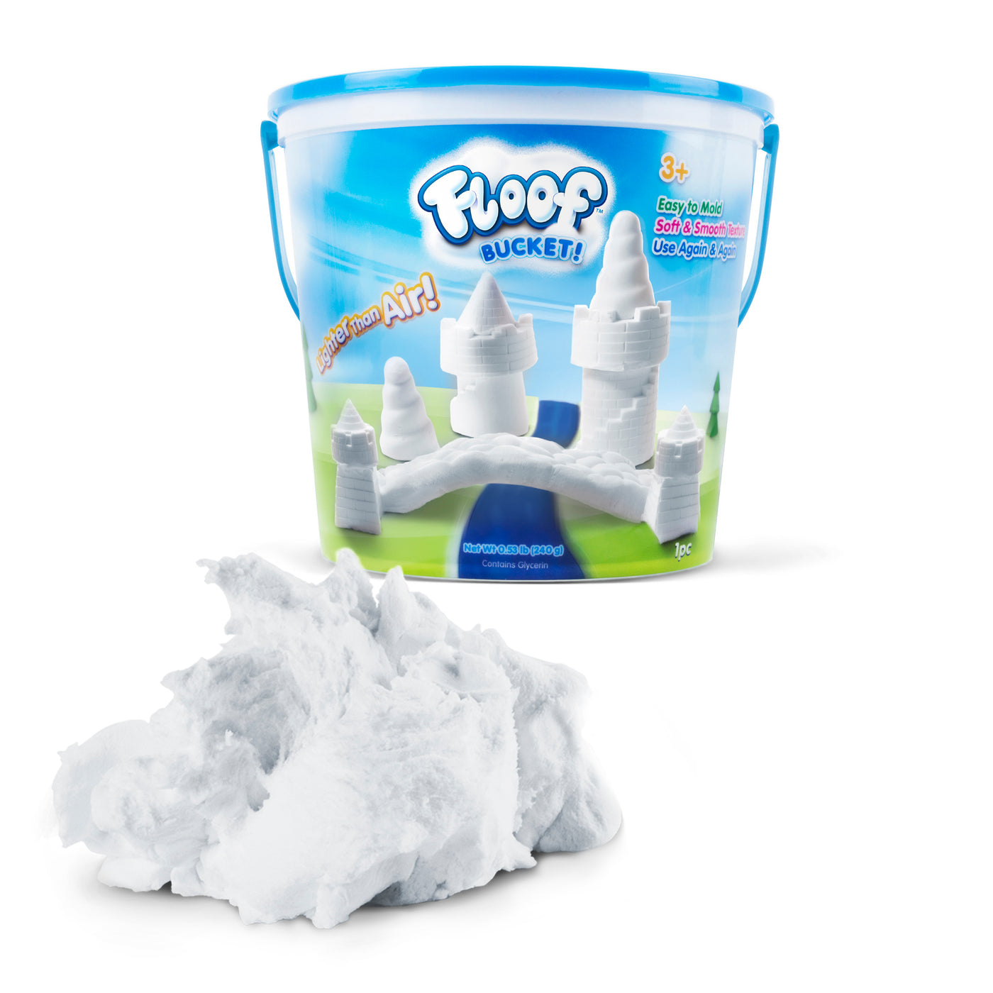 Floof Modeling Clay - Reuseable Indoor Snow - Bucket Of Floof ...