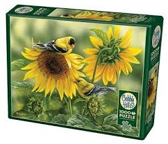 1000 Piece Sunflowers And Goldfinches Puzzle