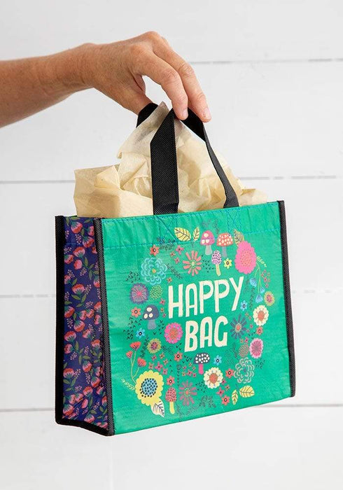 Green Mushroom Happy Bag Recycled Gift Bag