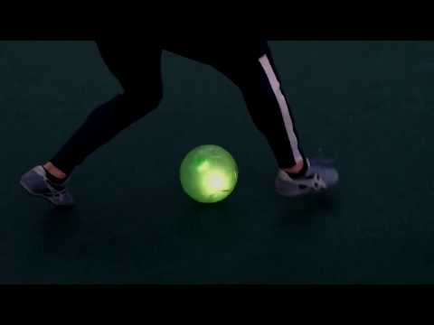 LED Nightball Inflated Soccer Ball  Avail in Blue or Green