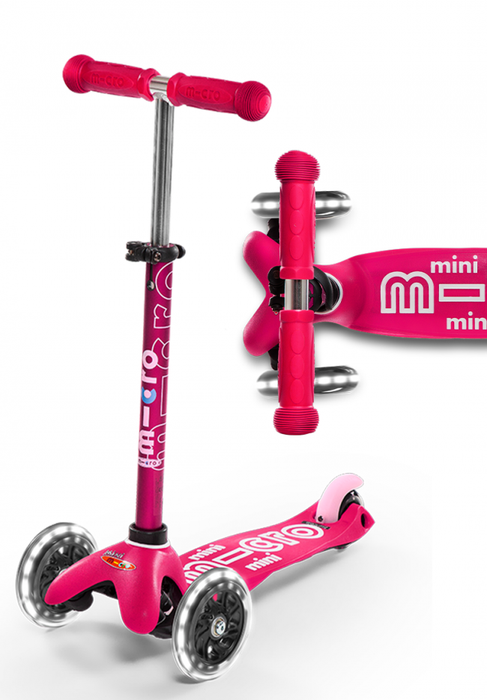 LED Mini Deluxe PINK Kick Scooter