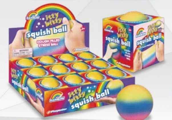 Rainbow Itty Bitty Neon Squish Ball
