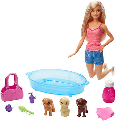 Barbie® Doll & Pets - Puppy Bath Time Playset