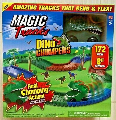 Watch Ontel Magic Tracks Dino Chomp Glow in The Dark Racetrack Set on
