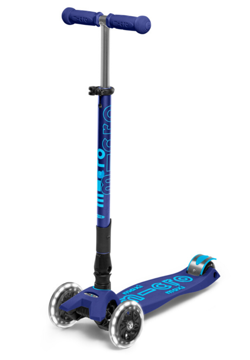 LED Foldable Maxi Deluxe NAVY BLUE Kick Scooter