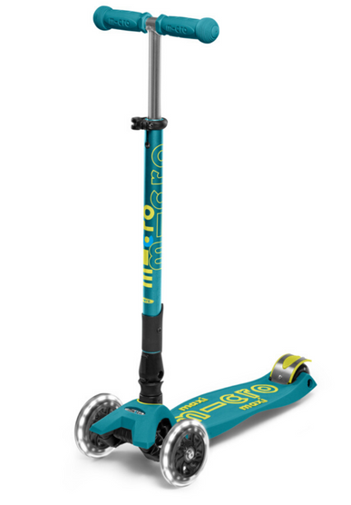 LED Foldable Maxi Deluxe GREEN Kick Scooter