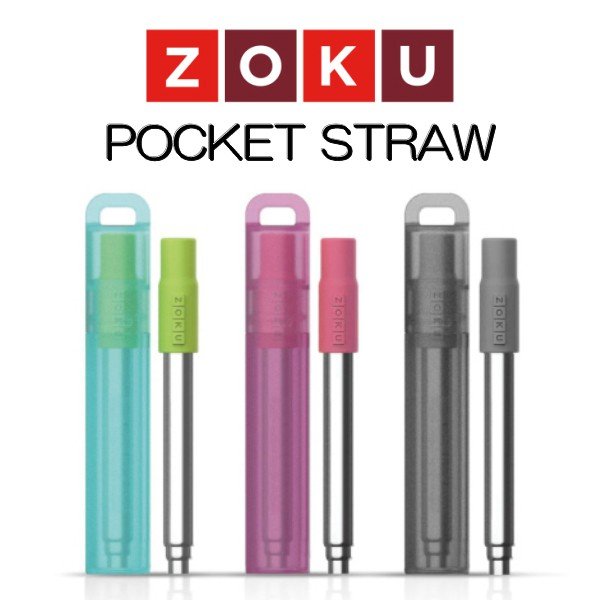 Zoku Two Tone Pocket Straw Gray